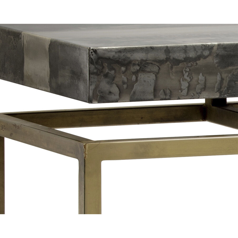 Toreno 52 X 16 inch Black / Antique Brass Console Table